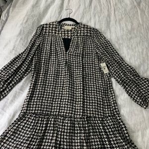 Maeve houndstooth shift dress